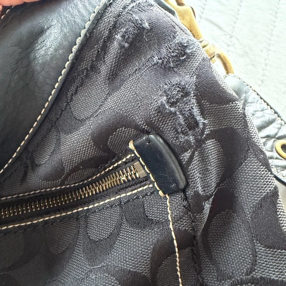 Coach Black Interior Bag with Gold Accents